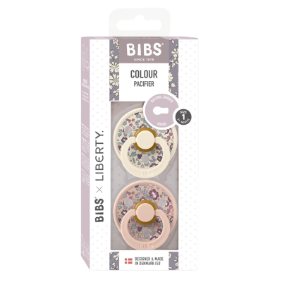 BIBS x LIBERTY Colour Eloise 2-es szett (púderrózsaszín mix), 0–6 hó