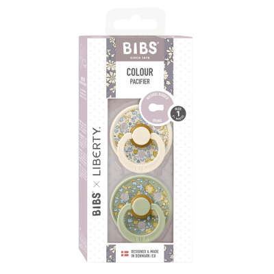 BIBS x LIBERTY Colour Eloise 2-es szett (zsálya mix), 0–6 hó