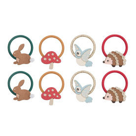 Erdei pajtások mini hajgumik – 8 darabos