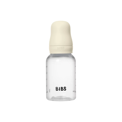 BIBS cumisüvegszett - szilikon cumifejjel (Krémfehér) 150 ml