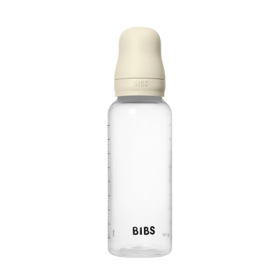 BIBS cumisüvegszett – szilikon cumifejjel (krémfehér), 270 ml