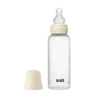 BIBS cumisüvegszett – szilikon cumifejjel (krémfehér), 270 ml