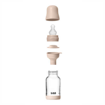BIBS üveg cumisüvegszett - szilikon cumifejjel (púderrózsaszín) - 120 ml