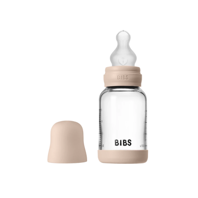BIBS üveg cumisüvegszett - szilikon cumifejjel (púderrózsaszín) - 120 ml
