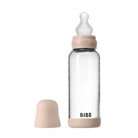 BIBS üveg cumisüvegszett – szilikon cumifejjel (púderrózsaszín), 240 ml
