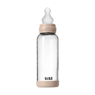 BIBS üveg cumisüvegszett – szilikon cumifejjel (púderrózsaszín), 240 ml