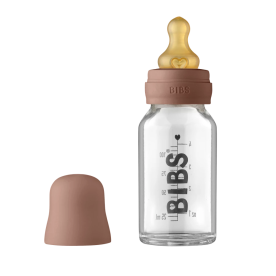 BIBS üveg cumisüvegszett – natúr kaucsuk cumifejjel (mackó), 110 ml