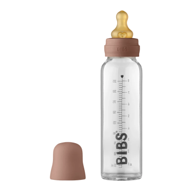 BIBS üveg cumisüvegszett – natúr kaucsuk cumifejjel (mackó), 225 ml