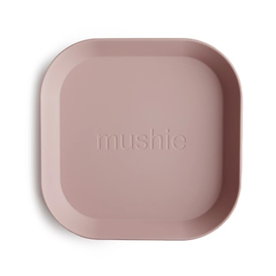Mushie négyzetes lapostányér (púderrózsaszín)
