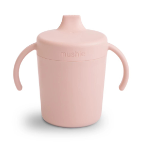 Mushie tanulópohár (púderrózsaszín)